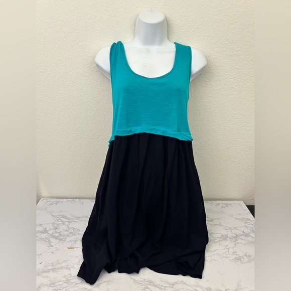 Cynthia Rowley Dresses & Skirts - Cynthia Rowley Tank Dress Womens XL Teal Black Colorblock Sleeveless Pullover​